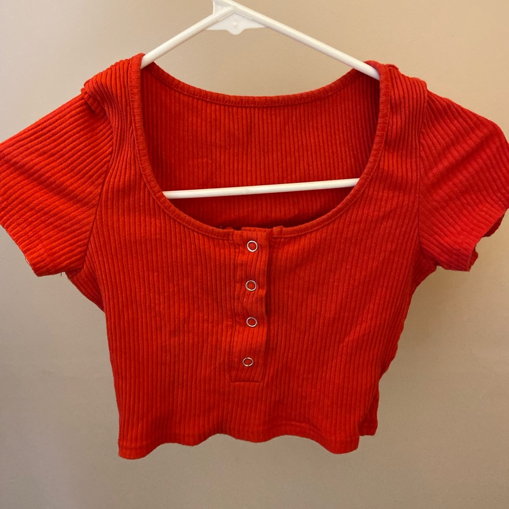 Red Crop Top